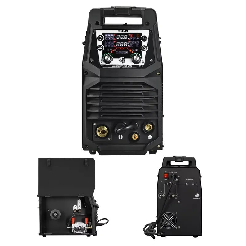 LEVIN FUSION PMCT-205 6-in-1 Visual Digital Multi-Process Welder True Rated 200A Heavy MIG TIG CUT MMA Welding Machine view 5