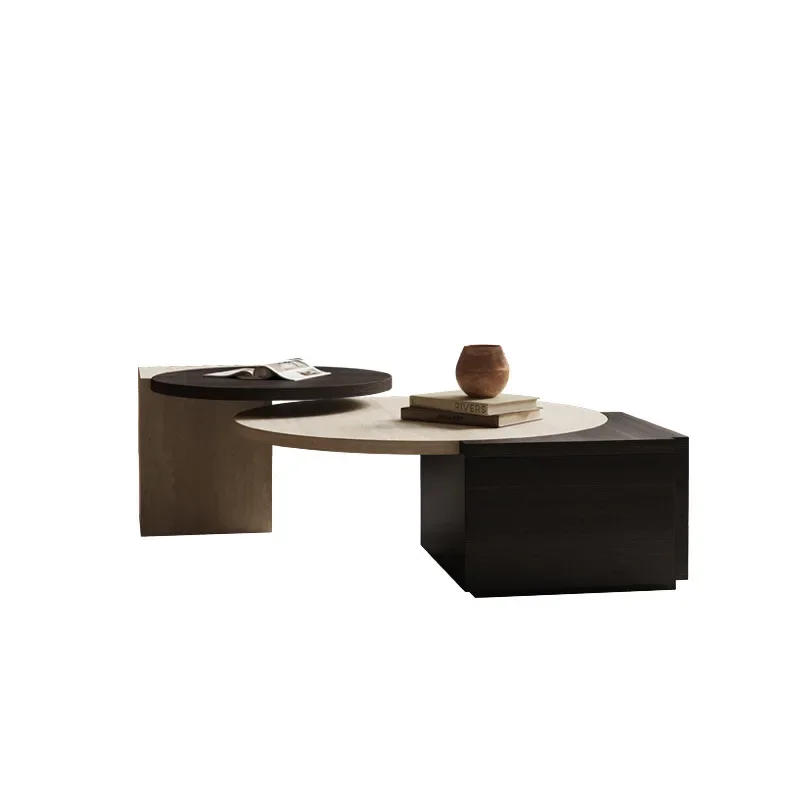 

Stone living room small apartment creative designer high sense round natural