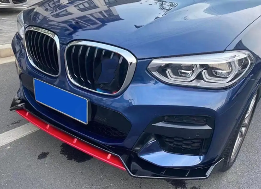 

VACOMUL ABS Gloss Black Red Material Car Front Bumper Lip Chin Spoiler Covers Fits For BMW X3 G01 X4 G02 M Sport 2019-2021