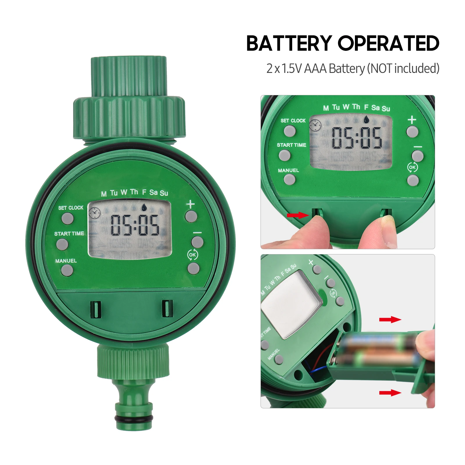 Digital Automatic Watering Timer Programmed Garden Smart Watering Irrigation Controller for Lawn Farmland Courtyard Greenhouse