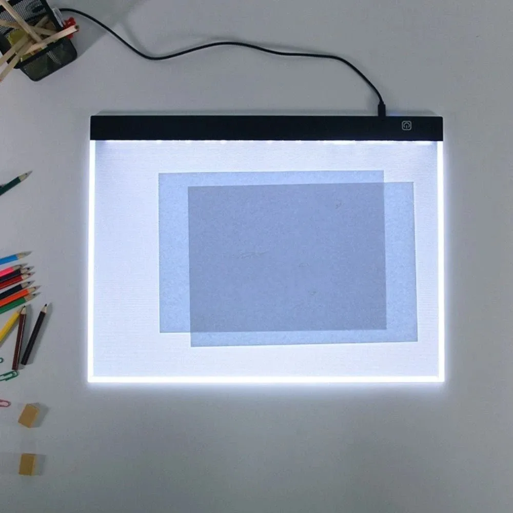 Learning Tool A4 Electric Drawing Board USB Adjustable Brightness Tracing Board 3 Level LED Drawing Board Handwriting Sketching
