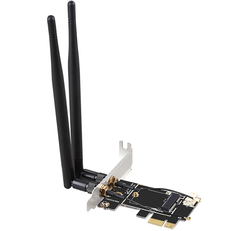 10 Uds. Adaptador convertidor inalámbrico NGFF M.2 a pci-e PCI Express 1x tarjeta de expansión E-key adaptador WiFi PCIe para tarjeta de red Mo