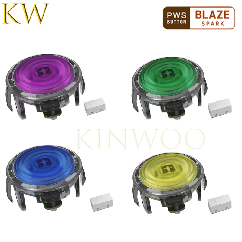 ورشة عمل فاسق أصلية جديدة PWS الحريق زر شرارة لا كتم microswitch 24mm30mm لـ Hitbox Arcade لتقوم بها بنفسك خزانة بناء آلة MAME #6