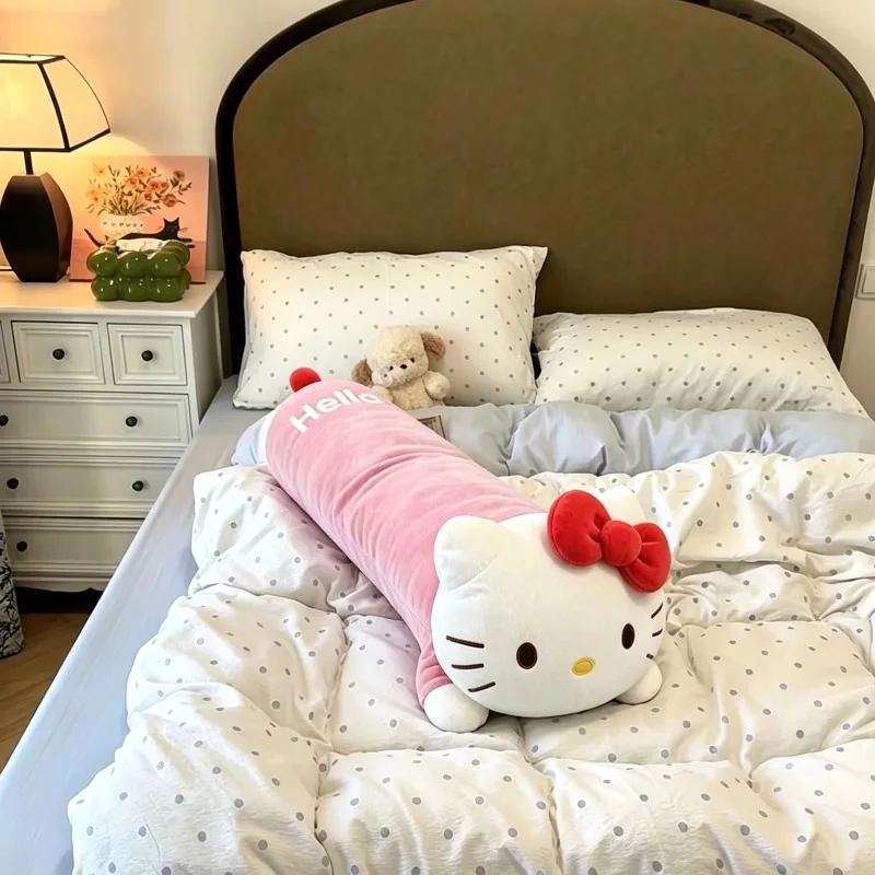Hello Kitty Langes Plüschkissen, Weiches Körperkissen zum Schlafen & als Beinstütze, Sofakissen, Geburtstagsgeschenk