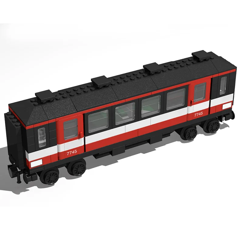 시티카 모델 MOC 빌딩 블록 철도 기차 슬리핑 왜건 모듈형 기술 어린이 휴일 선물 조립 장난감 세트