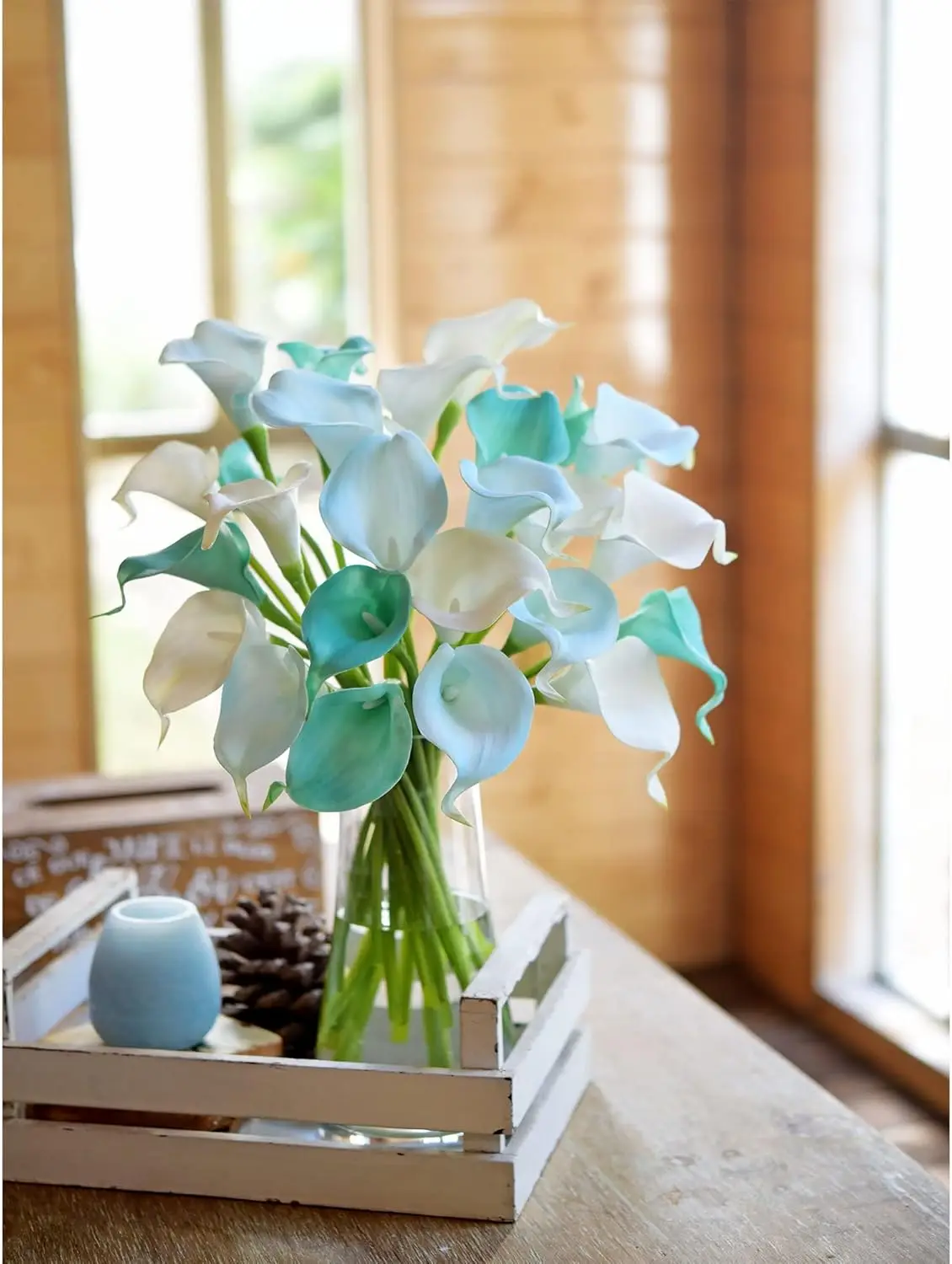 Real Touch Calla Lily Artificial Flowers Wedding Bridal Bouquet | Floral Arrangements | 15 Calla Lilies