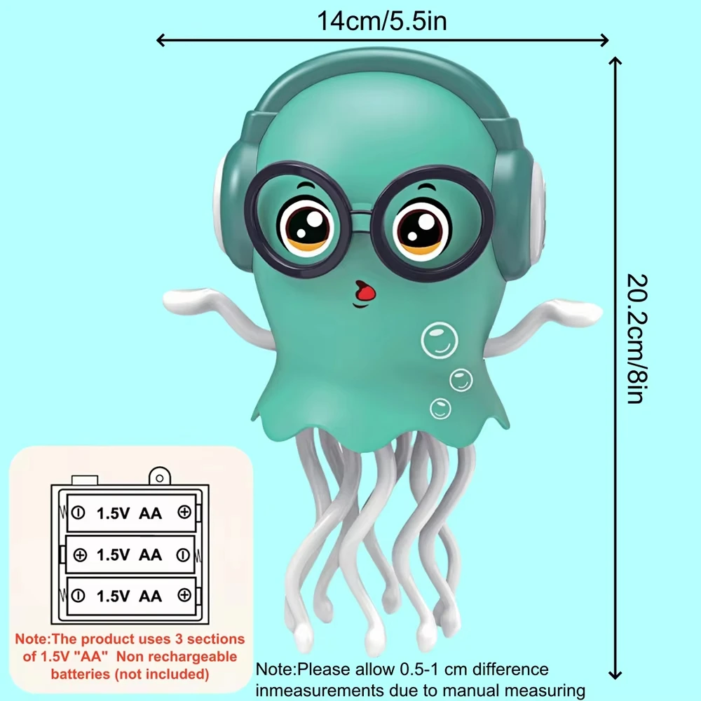 Dancing crawling jellyfish toys for children to play with, glowing walking jellyfish with music and obstacle avoidance features.