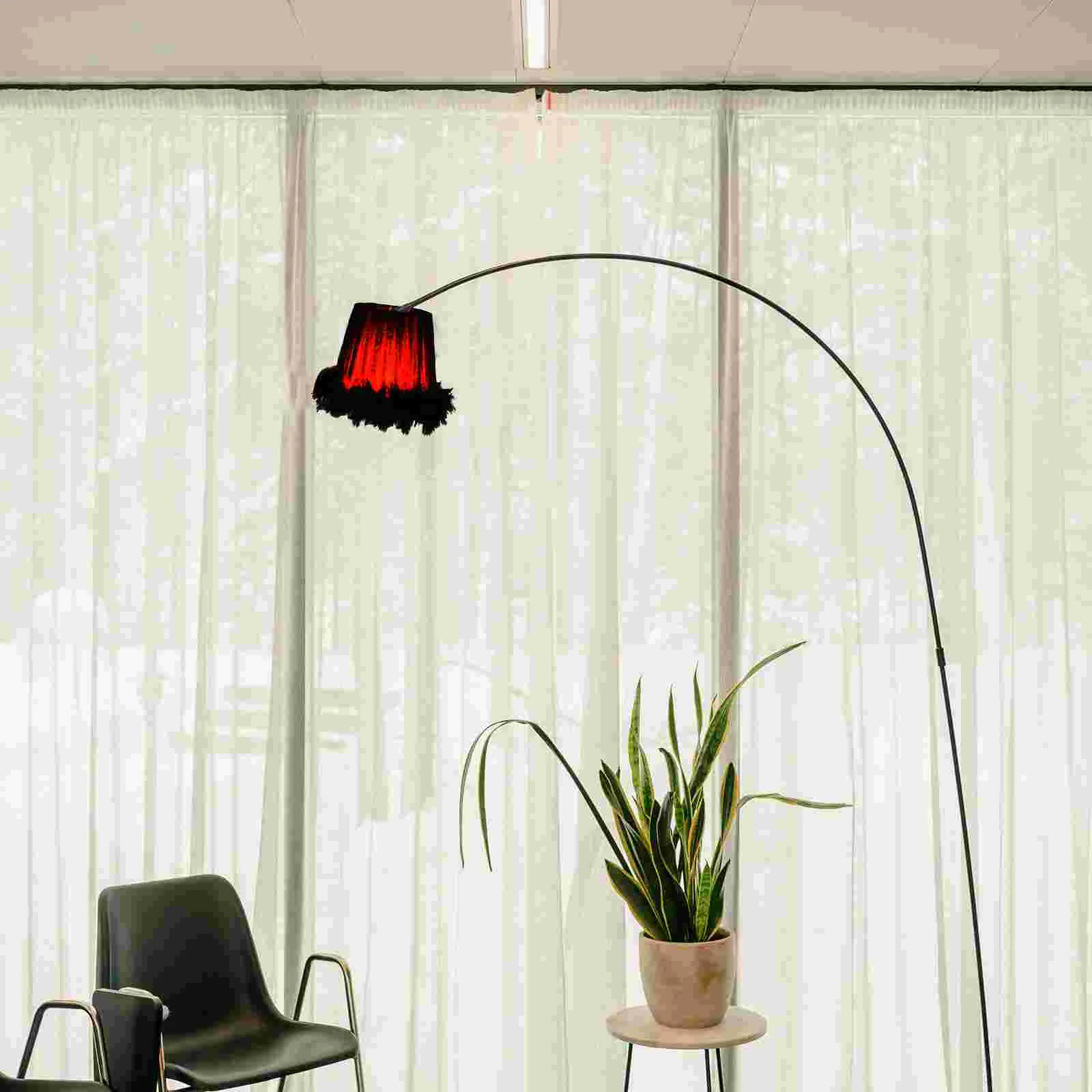 Vintage Desk Lamp Lampshade Table Decor Cloth Small Durable Chic Red Elegant Light Cover