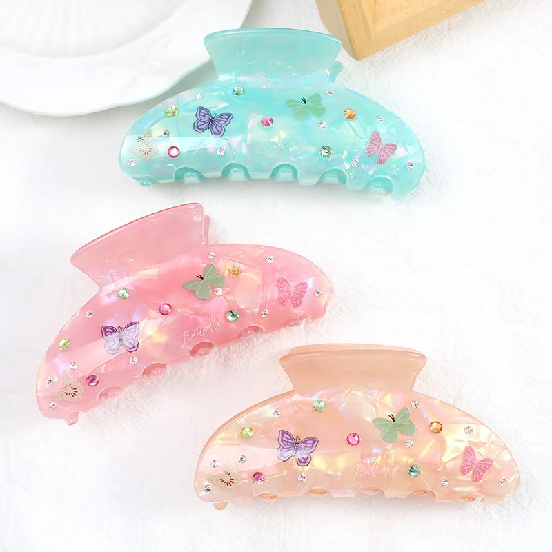 Butterfly Hair Claw Clip Large Women's Hair Clip Acrylic Hair Clip Accessories Suitable for Korean Hairstyles Matching Gifts