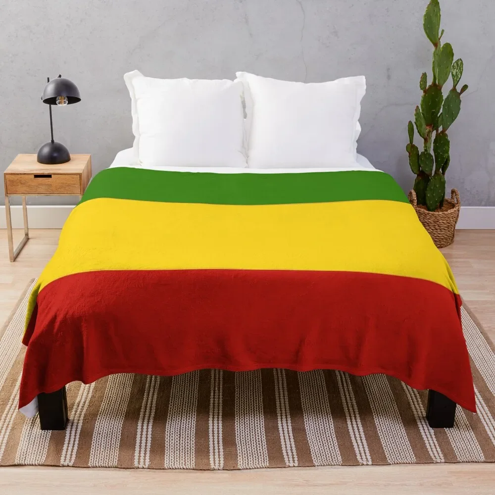 

Rasta Flag Throw Blanket Blankets For Bed Thin fluffy Blankets