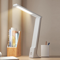 Small Book Reading Light Multi Angle Adjustable Folding LED Desk Lamp with Touch Control and Type C Charging Cable for Bedroom