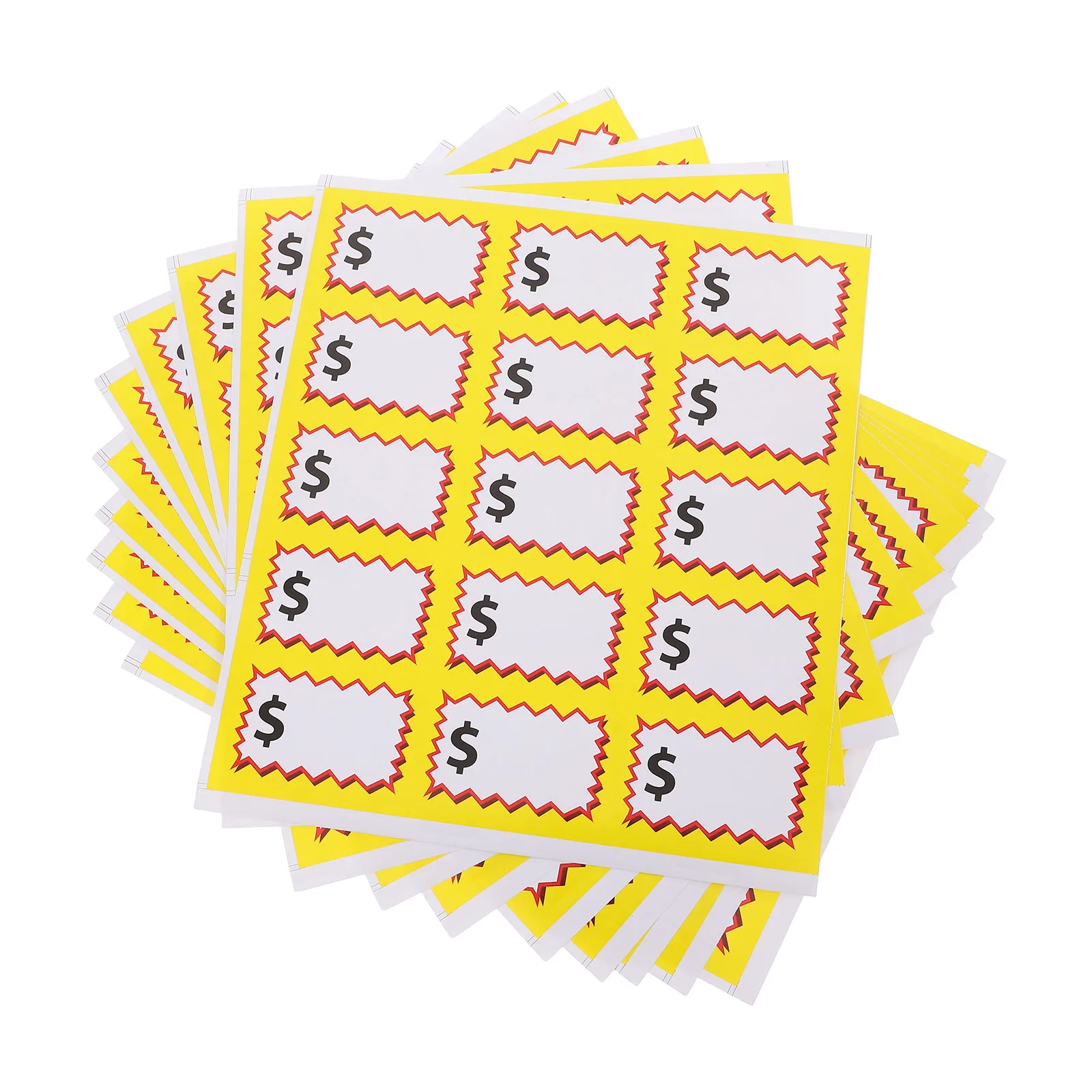 

10 Sheets Price Sticker Stickers for Retail Garage Sale Prices Blank Labels Sign