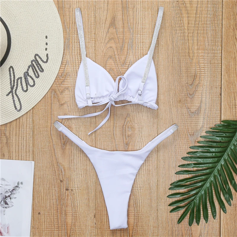 2025 Neues Strandmode-Bikini-Set Nadal Nadal Kui Casual Rhinestone Sexy Badeanzug Damen Diamond Traje De Baño Mujer Urlaub – Detail 5