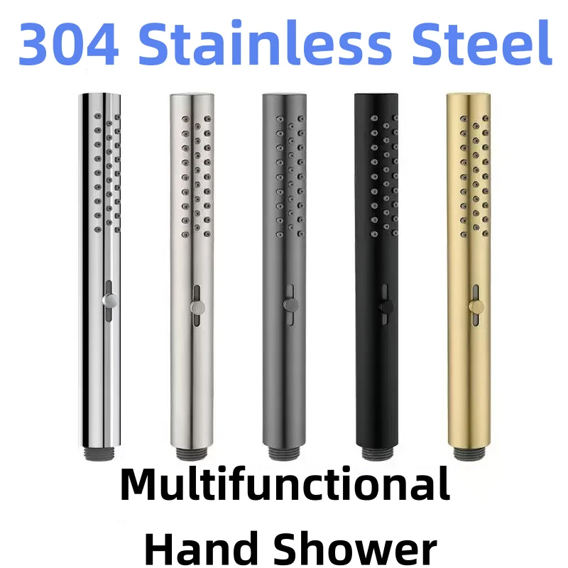 Brushed Gold Hand shower 3 Modes Handheld Shower Head Brushed Golden Hand Held Shower Sprayer 1.5M Shower Pipe  Bath Sprinkler