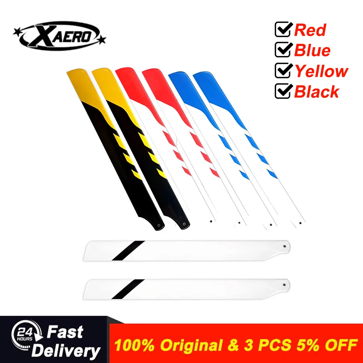 

XAERO 325mm Fiberglass Main Rotor Blades for Align T-REX 450 450L 450 Pro DFC Sport Helicopter RC Parts