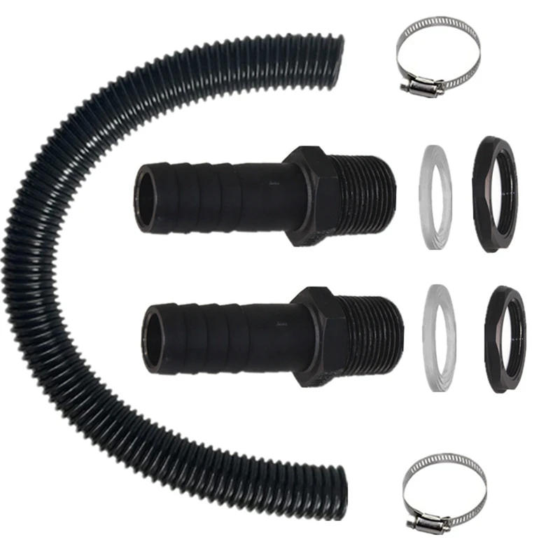 

Rain Barrel Connection Set Include Connection Hose, Rain Barrel Bushing Rain Collector Rain Barrel Connector Set