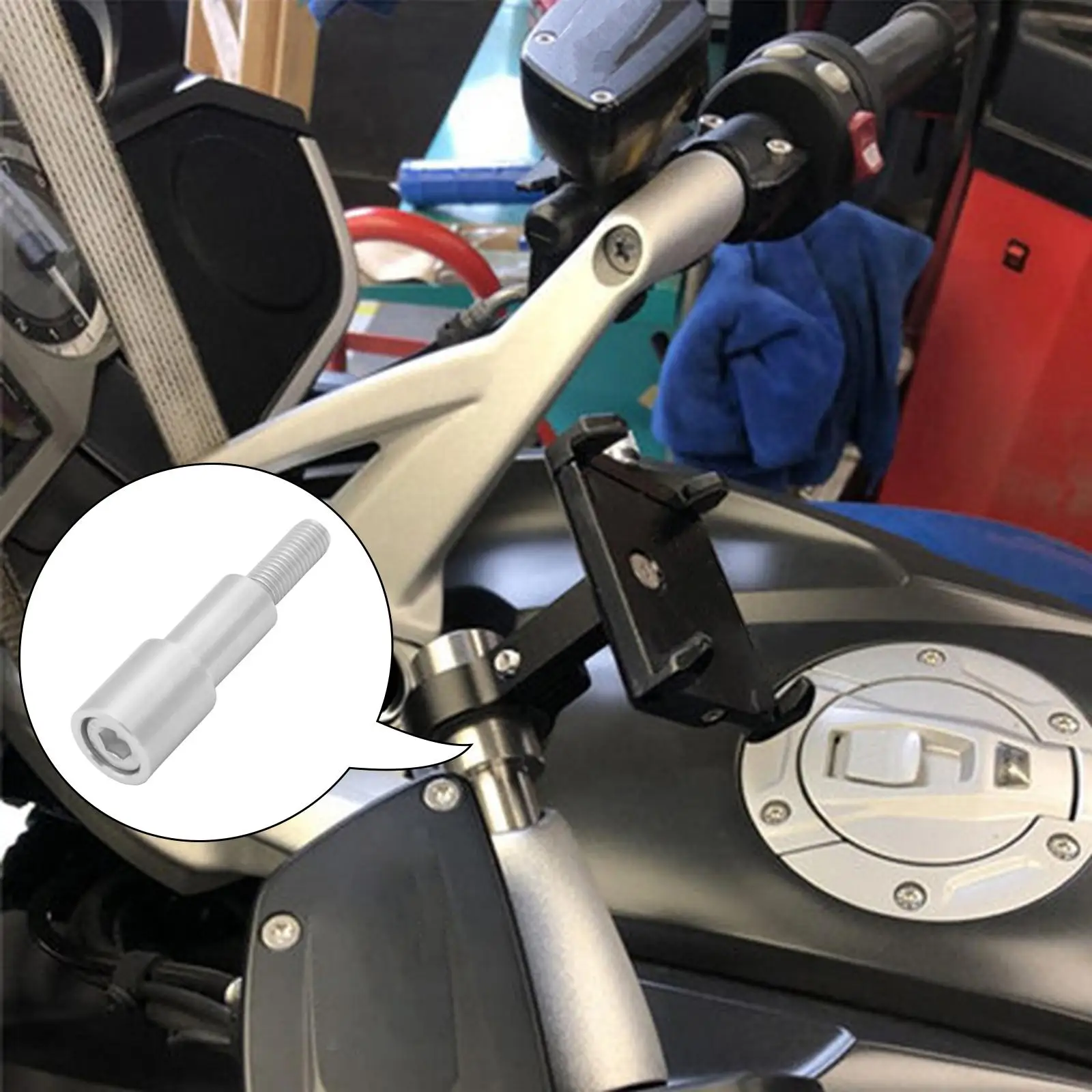 

Handlebar Phone Bracket Extension Rod Fits for BMW R1200RT Easy to Install