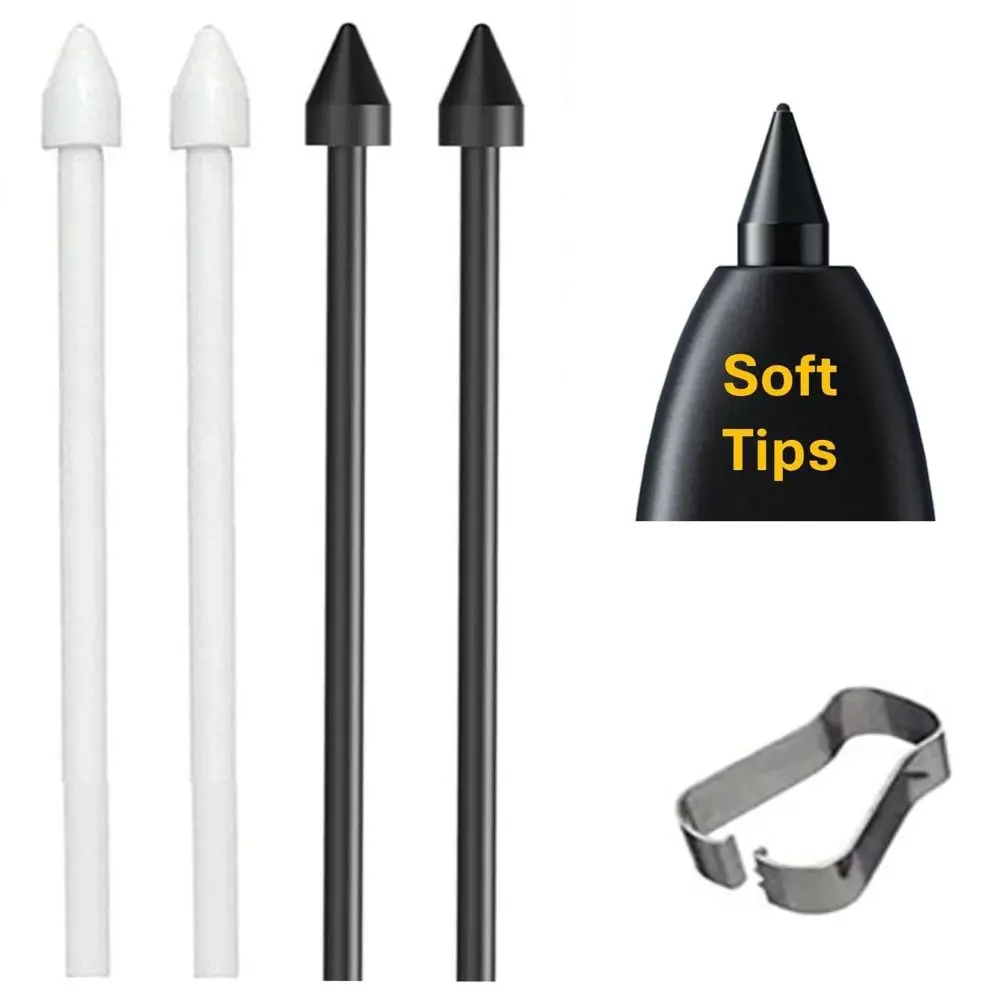 With Tweezer Stylus Pencil Nibs Soft Silent Pen Tips Replacement for Samsung Galaxy Tab S22 S23 S9 S8 S7 S6 Note10/20 Ultra