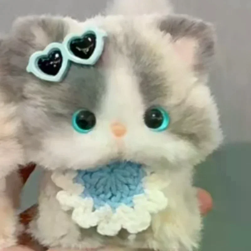 Creative Handmade Twisty Stick Little Cat Doll Pendant Toy Plush Gifts DIY Material Package Keychain For Handicraft Enthusiasts