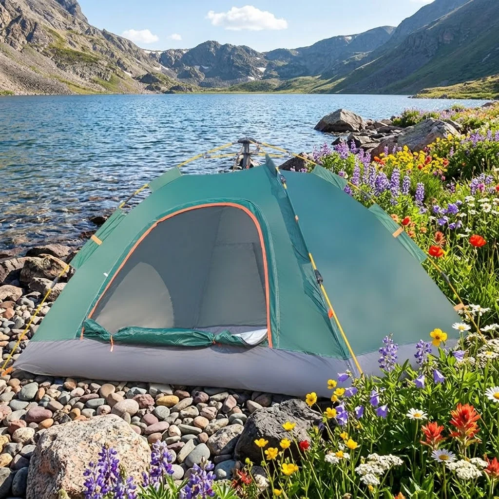 

Автоматическая быстрораскладная палатка, портативная палатка-тент для защиты от солнца и дождя, вентилируемая, легко переносимая, для кемпинга и путешествий на природе