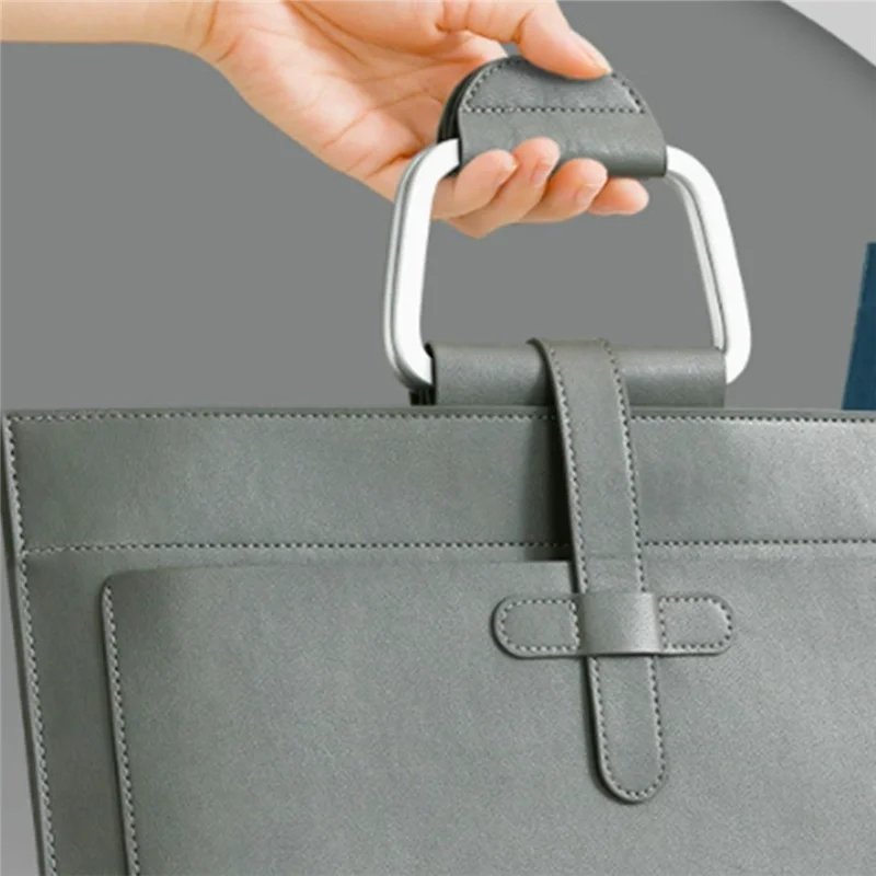 

A13E-A4 Leather Document Bag Envelope Document Holder Quality PU Leather Document Pouch Document Organizer File Bag