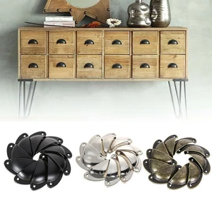 Retro -Metall -Türgriffe und -griffe für Küchenschrank, Schrank, Tür, Schublade, Muster, Halbmond, 6 Stcs, 12 Prozent 6 Hauptverkaufs -Vintage -Puller - №1