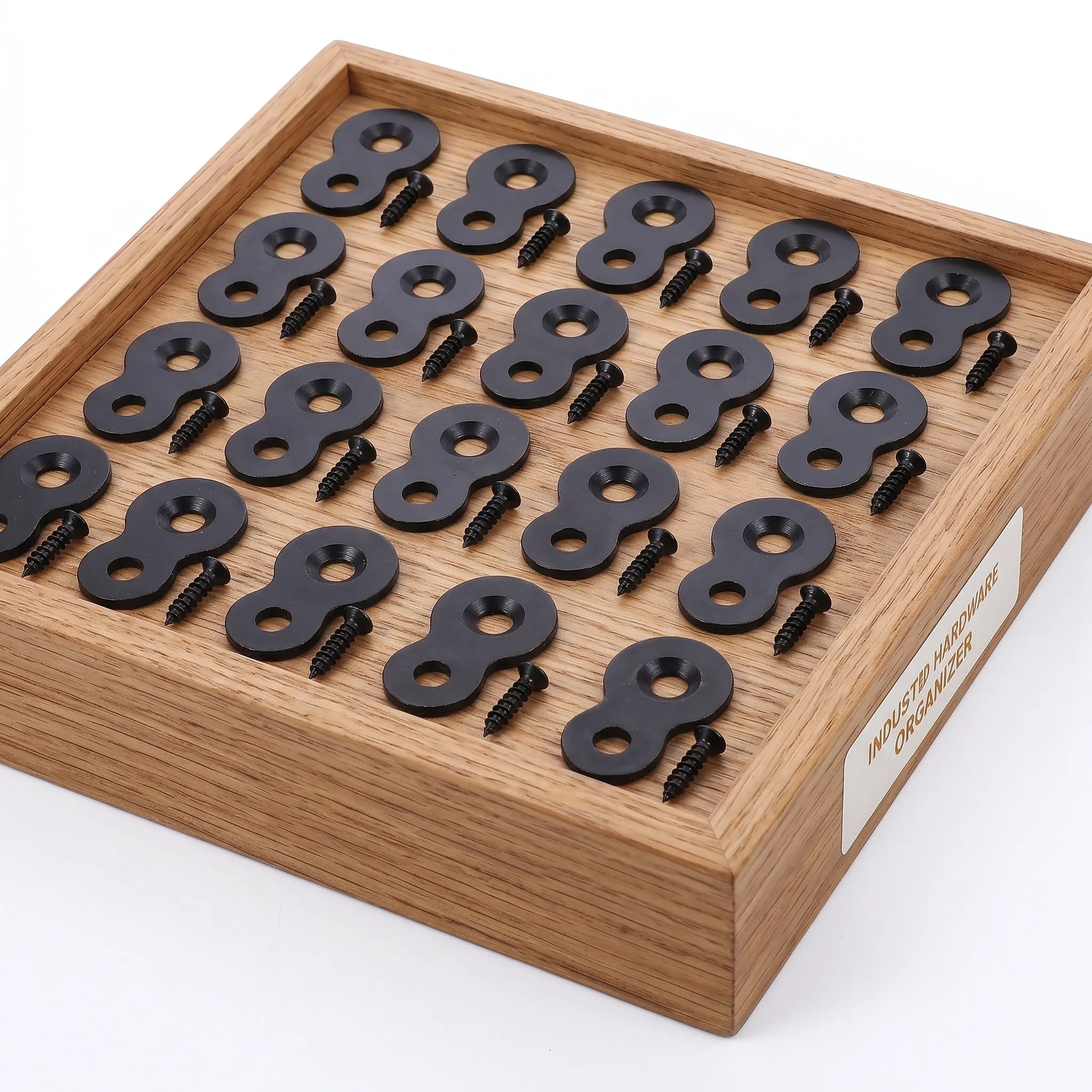30Pcs Metal 8 Figure Fasteners Heavy Duty Iron Tabletop Connectors Black Mending Plates Screws Wood Furniture Assembly Hardware