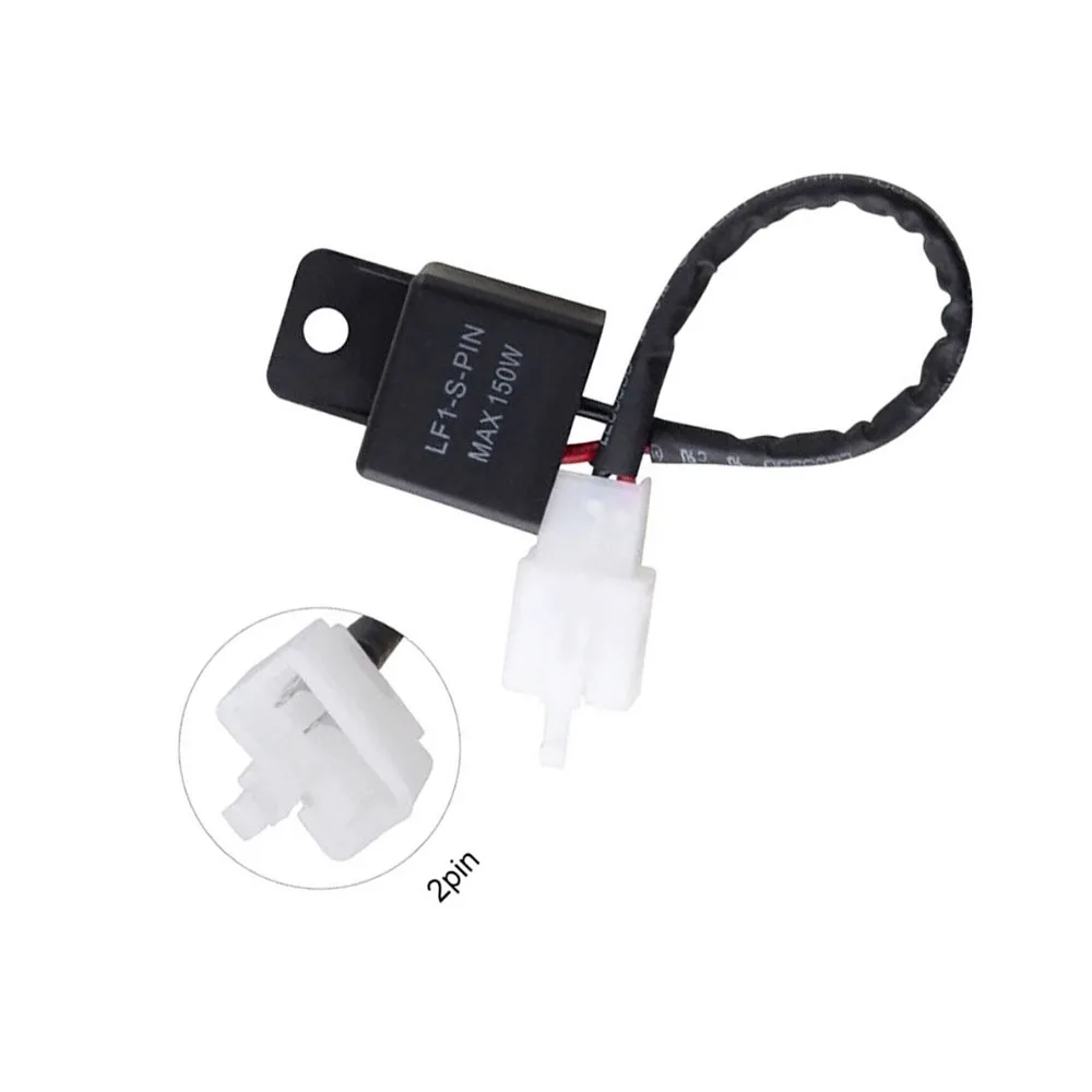 Taidacent 12V 2 Pin LED Flasher Relay Adjustable Bulbs Flashing Relay Light Hyper Flash Relay for Car Motorcycle Led Turn Signal