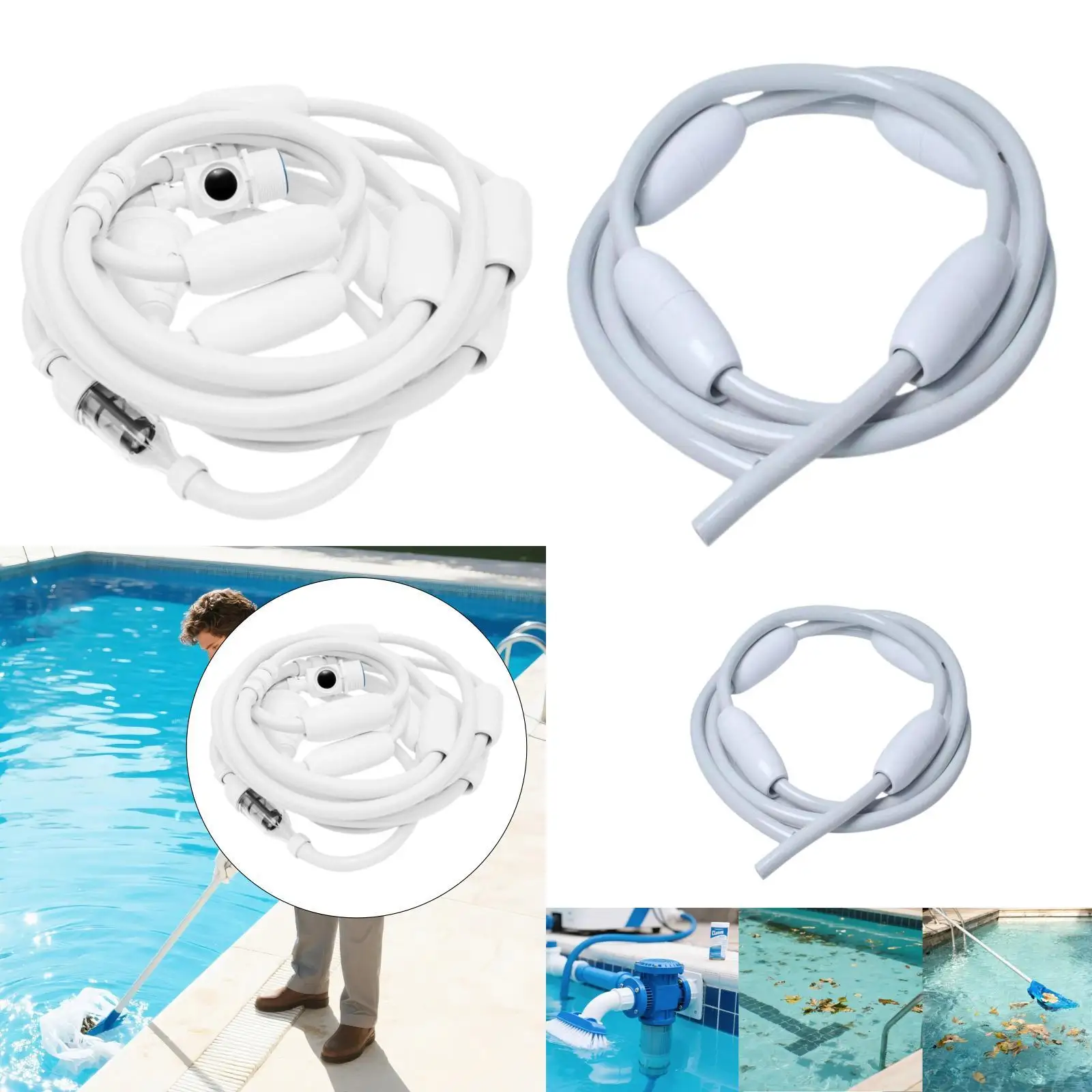 Pool Cleaning Hose Universal Plastic Accessory for Swimming Pool Maintenance Set Efficient Equipment