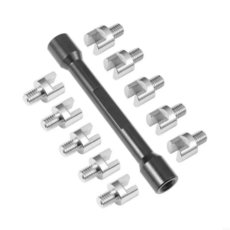 2026 New Motorbike Spoke Adjuster Tool 10 Interchangeable Heads Lightweight Portable Case Motorcycle Wheel Maintenance Tool