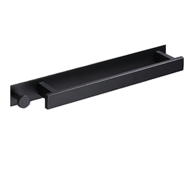 

BAAG-1 шт. держатель для полотенец самоклеящийся держатель для полотенец ванная комната из нержавеющей стали держатель для полотенец для гостей черный настенный держатель для банных полотенец Adh