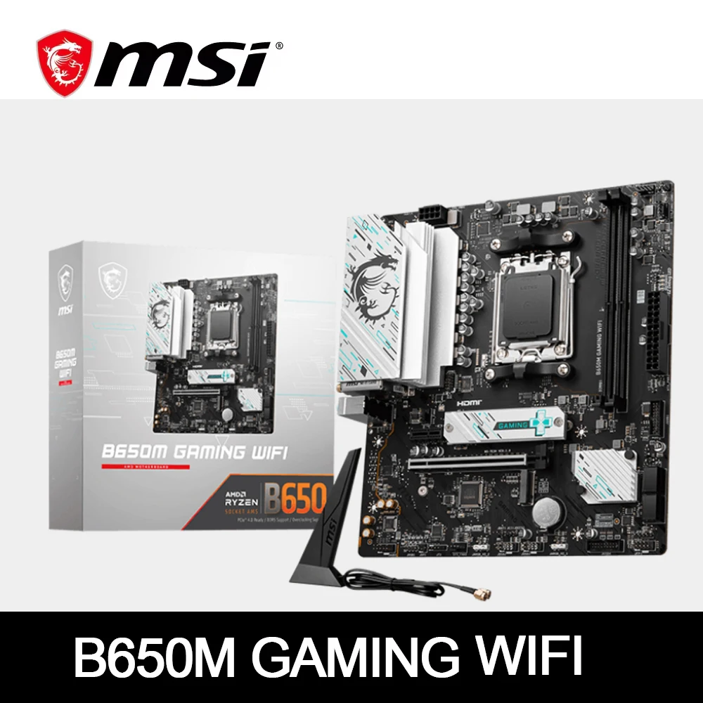 

MSI B650M GAMING WIFI AMD B650 поддерживает DDR5 7800+MHz (OC) 192 ГБ AMD Ryzen ™ Разъем материнской платы серии 7000 8000 AM5