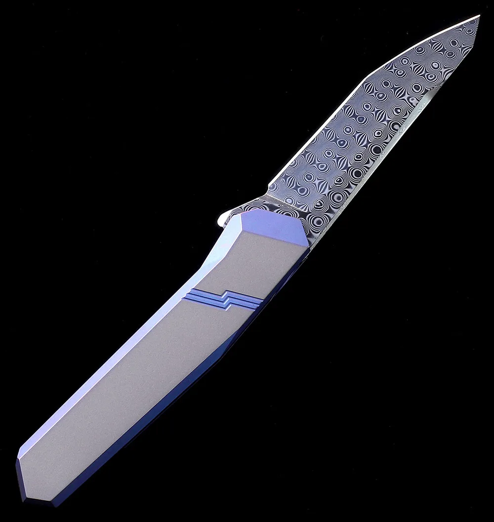 BEKETEN Original Diamond without Screws M390 Blade Folding Knife Titanium Handle Outdoor Camping Hunting Survive Pocket Knives