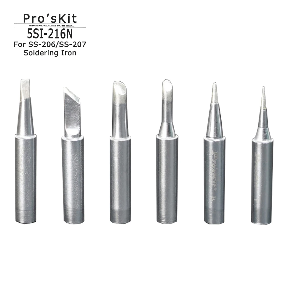 Soldering Iron Tip Pro\'skit 5SI-216N B/K/I/3C/4C for SS-206 SS-207 Internally Copper Alloy Heating Core Component Accessories