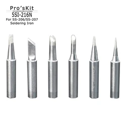 Soldering Iron Tip Pro'skit 5SI-216N B/K/I/3C/4C for SS-206 SS-207 Internally Copper Alloy Heating Core Component Accessories