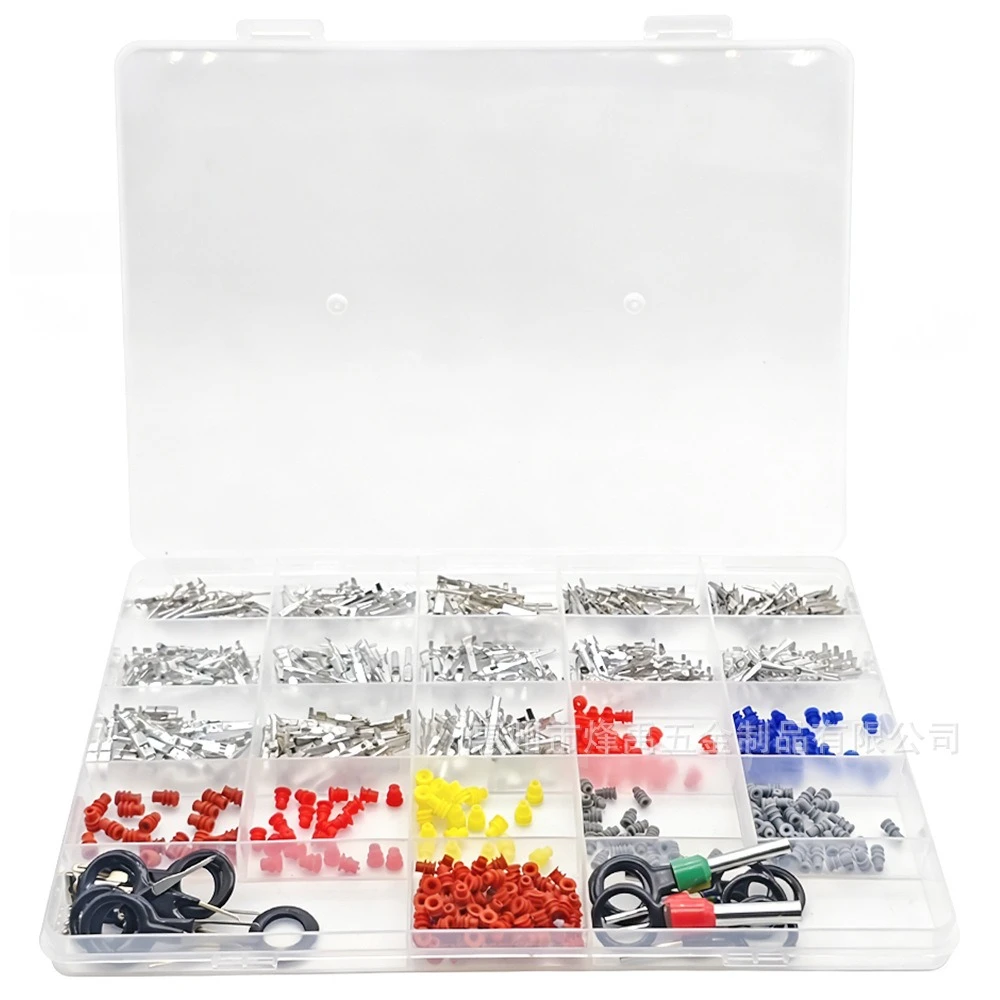 500PCS Boxed 1‑3.5mm Automotive Waterproof Connector Kit, Male & Female Crimp Terminal Pins Wire Harness Connectors