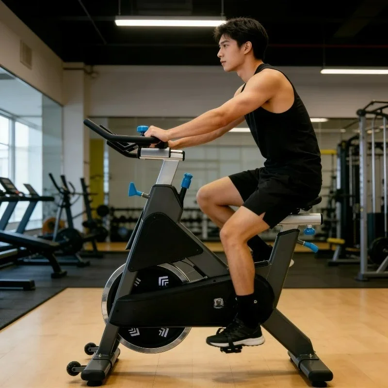 Indoor Cycling Trainer With Solid Flywheel, Professional Spinning Bike For Home Gym Cardio Training