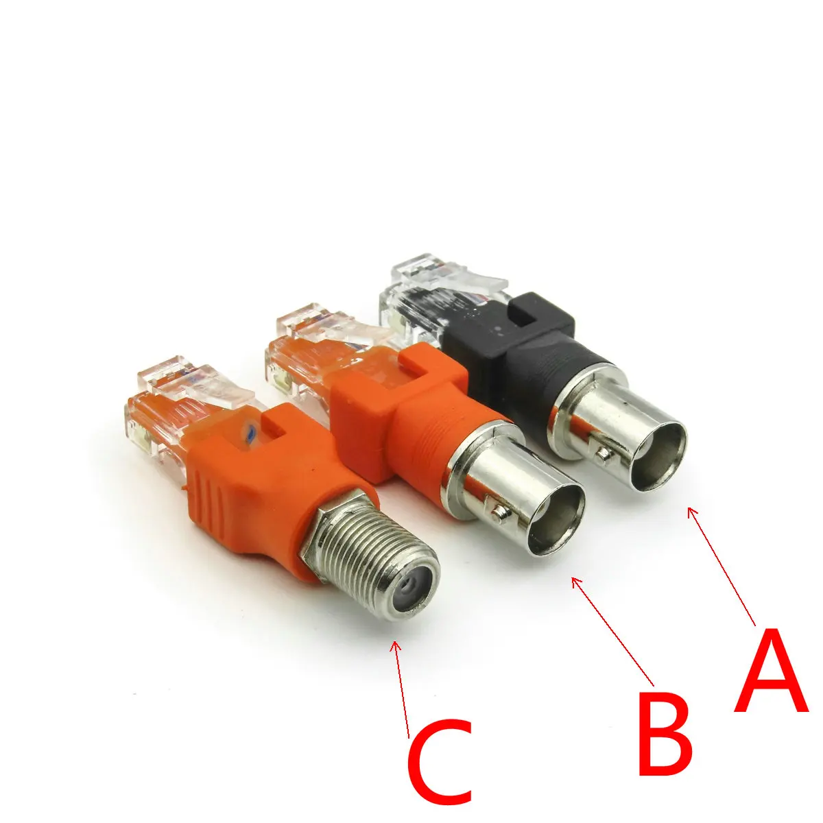 2 sztuk BNC żeńskie do RJ45 męskie złącze koncentryczne za baryłkę Couplerconnector RJ45 do adapter RF