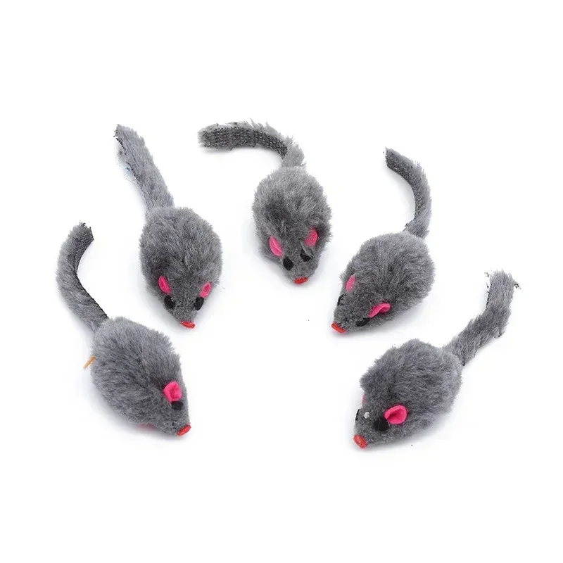 5/10Pcs Plush Catmint Simulation Mouse Interactive Cat Pet Catnip Teasing Interactive Toy For Kitten Gifts Supplies Random Color