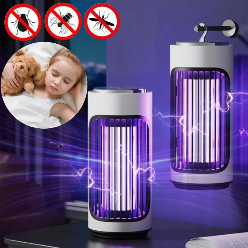 

Перезаряжаемая электрическая ловушка для комаров с УФ-лампой и фотокатализатором, уничтожитель насекомых для дома, сада и кемпинга