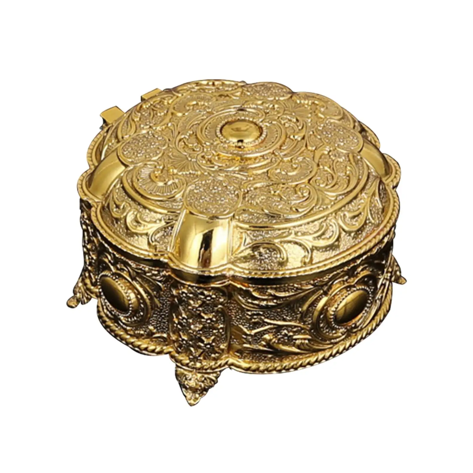 

Metal Jewelry Box Portable Desk Jewelry Case for Bracelets Earrings Pendants