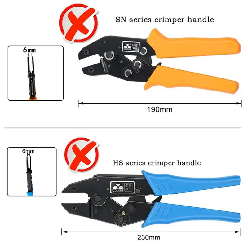 Crimping Tool Pliers Crimp Jaw Set,4mm slot jaws, SN-2549 / 02C / 06WF / 06 / 2546B / 03H, used for crimping terminals