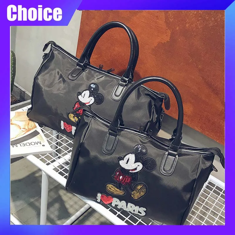 

Disney Mickey Travel Bag Women'S Fitness Canvas Gym Bag Fashion Shoulder Bag Cartoon Business Trip Luggage Bag Outdoor Handbag