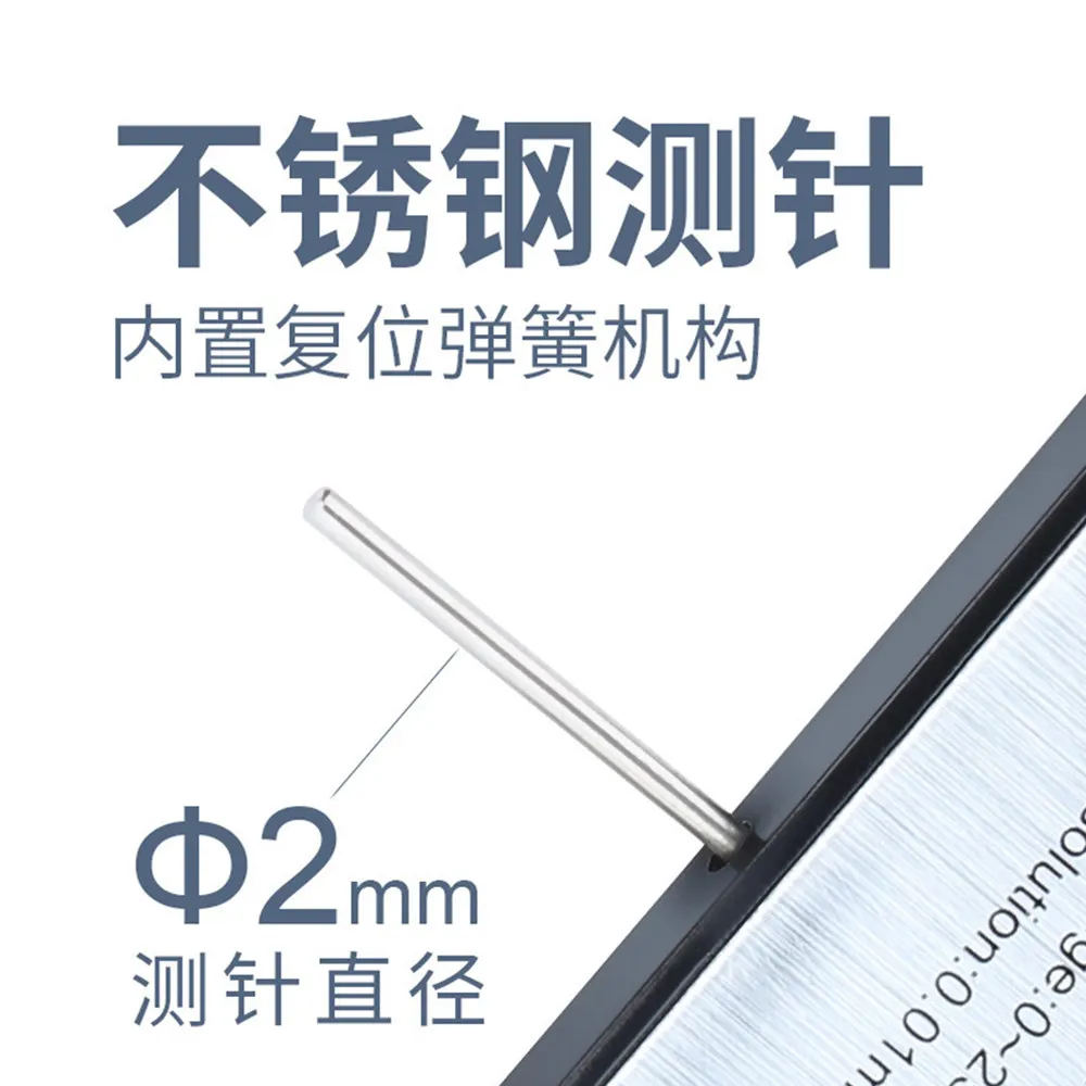 0-25Mm electronic digital depth ruler, tire pattern measuring ruler LED digital display screen, stainless steel stylus