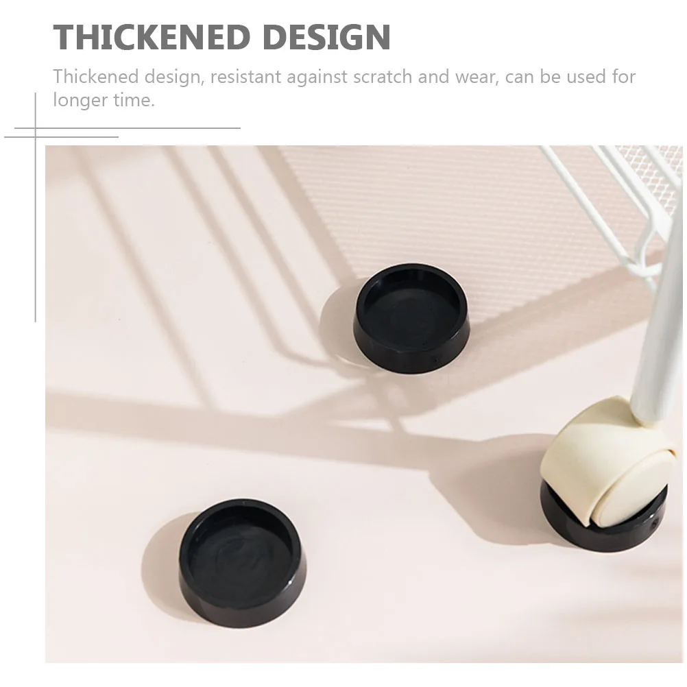 

2 Pcs Chair Feet Caps Anti-slip Wheels Table Leg Floor Protectors Household Casters
