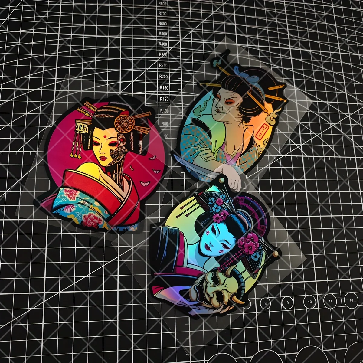 1PC Japanese-Style Geisha Sticker | Create Style Exquisite Decal Ideal For Laptops Skateboards Journal Covers Theme