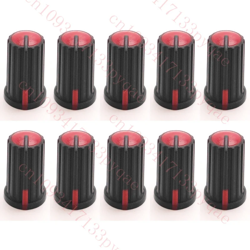 10PCS Replacement Rotary Control Knob Cap For Yamaha Mixer MG16 MG16XU (Red)