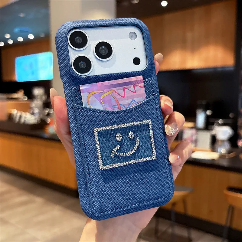 

Cowboy Card Slot Wallet Phone Case, Compatible With iPhone 17 16 15 14 13 Pro Max, Shockproof Protective Case