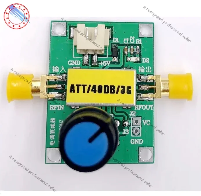 

AT-108 RF ESC attenuator 0.5Mhz-3GHZ 40DB dynamic range 0-5V control for Ham Radio Amplifier signal amp ALC