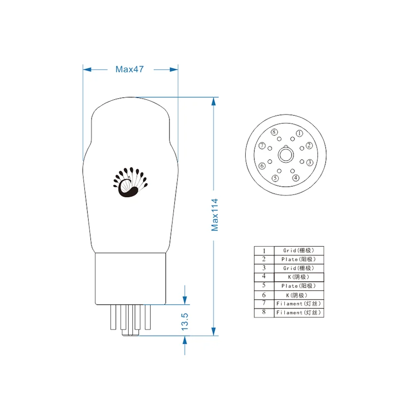 Imagem -02 - Reino Unido 6sn7 Psvane Tubo de Vácuo Substitui 6n8p Cv181 6h8c Original Fábrica Par Combinado para Tubo de Vácuo Amplificador de Alta Fidelidade Áudio